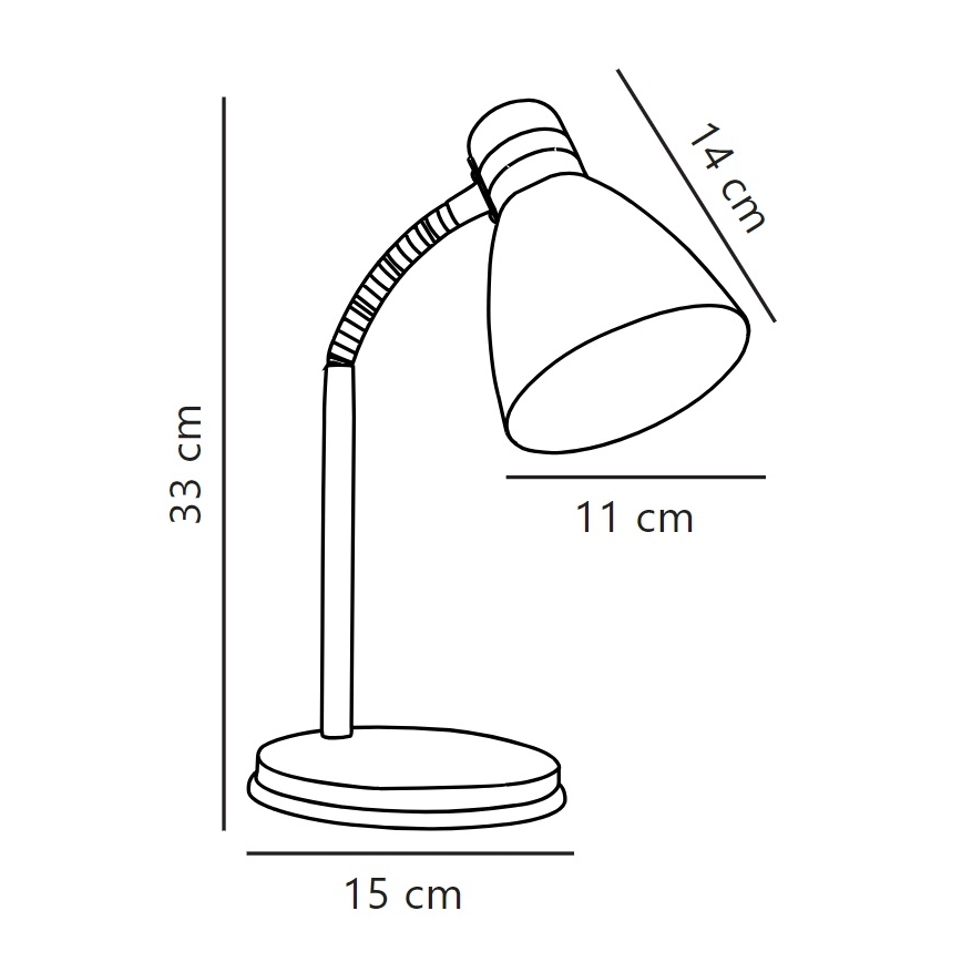 Nordlux - Настолна лампа CYCLONE 1xE14/15W/230V бял