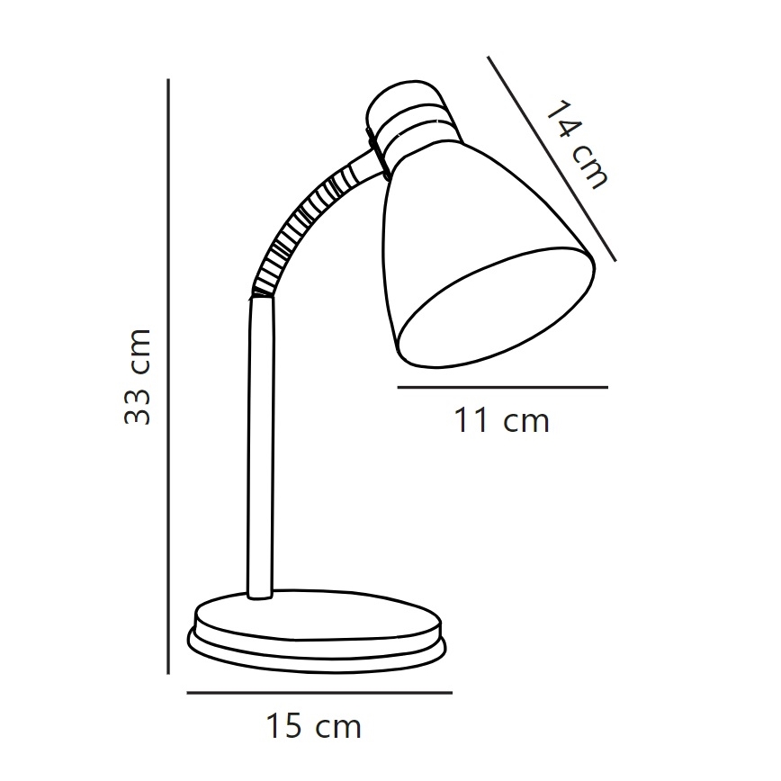 Nordlux - Настолна лампа CYCLONE 1xE14/15W/230V черен