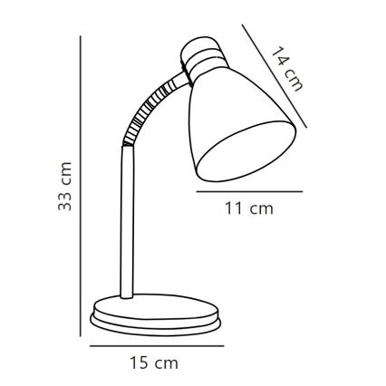 Nordlux - Настолна лампа CYCLONE 1xE14/15W/230V черен