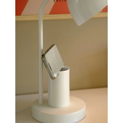 Nordlux - настолна лампа DEVONE 1xE27/15W/230V бяла