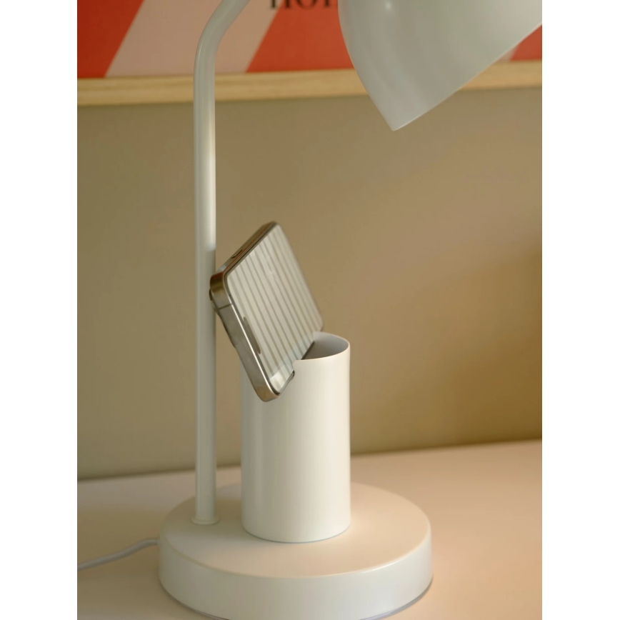 Nordlux - настолна лампа DEVONE 1xE27/15W/230V бяла
