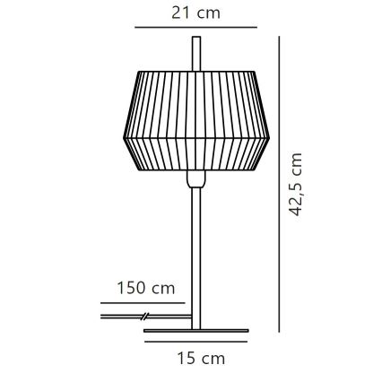 Nordlux - Настолна лампа DICTE 1xE14/40W/230V бежов/черен