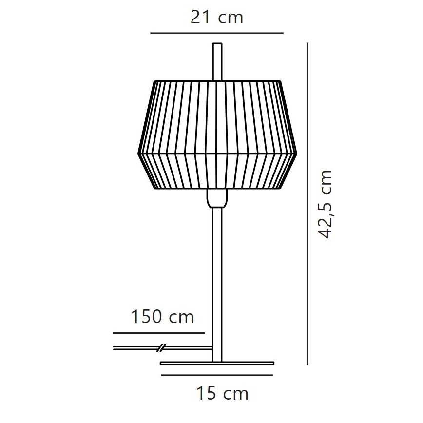 Nordlux - Настолна лампа DICTE 1xE14/40W/230V бежов/черен
