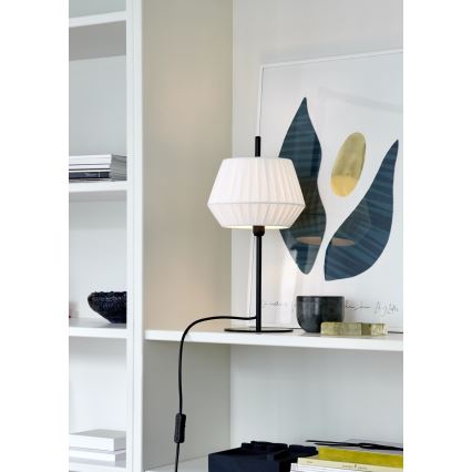 Nordlux - Настолна лампа DICTE 1xE14/40W/230V бял/черен