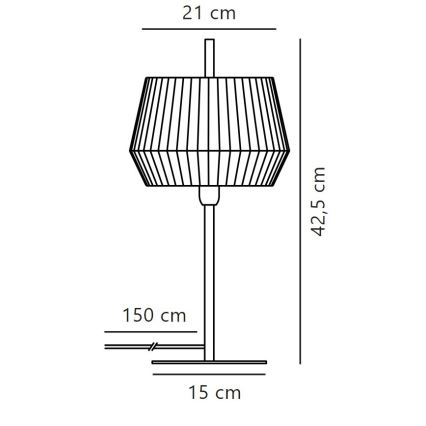 Nordlux - Настолна лампа DICTE 1xE14/40W/230V бял/черен