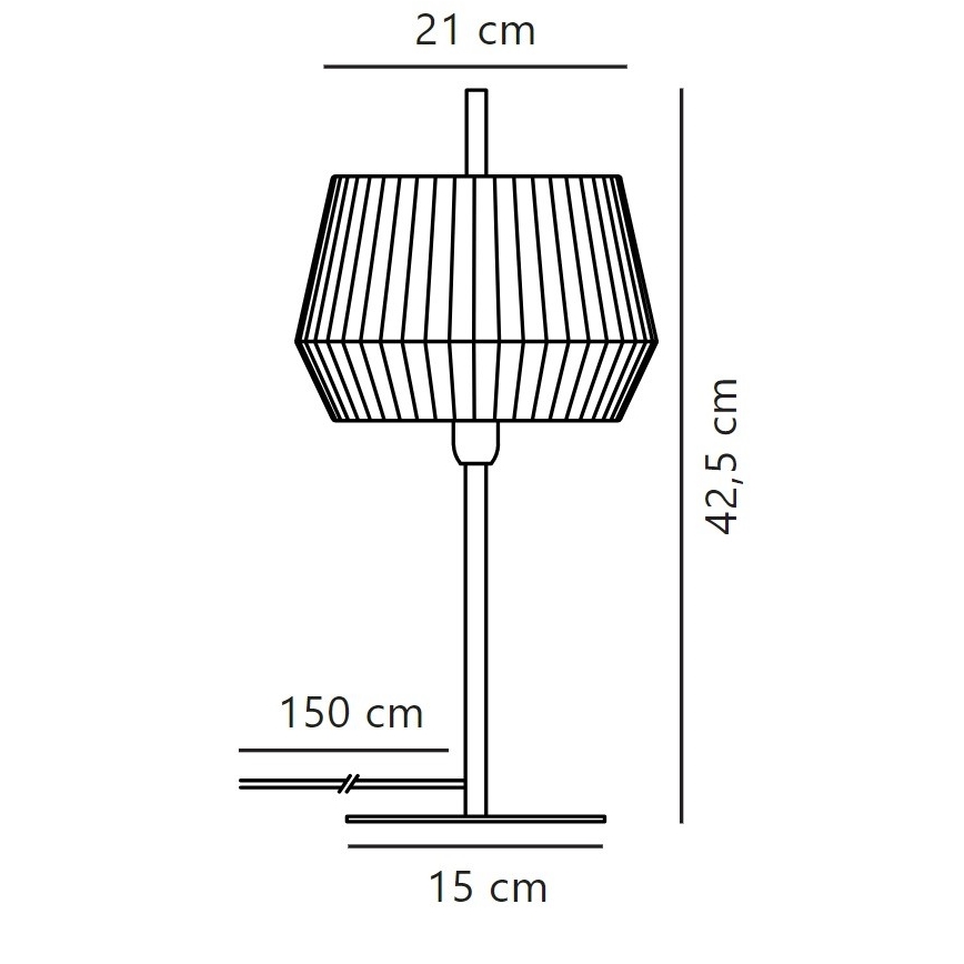 Nordlux - Настолна лампа DICTE 1xE14/40W/230V бял/черен