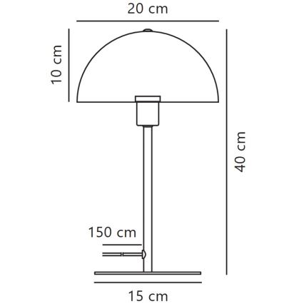 Nordlux - Настолна лампа ELLEN 1xE14/40W/230V бял