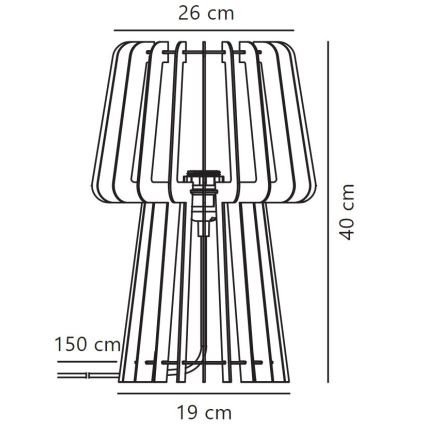 Nordlux - Настолна лампа GROA 1xE27/40W/230V