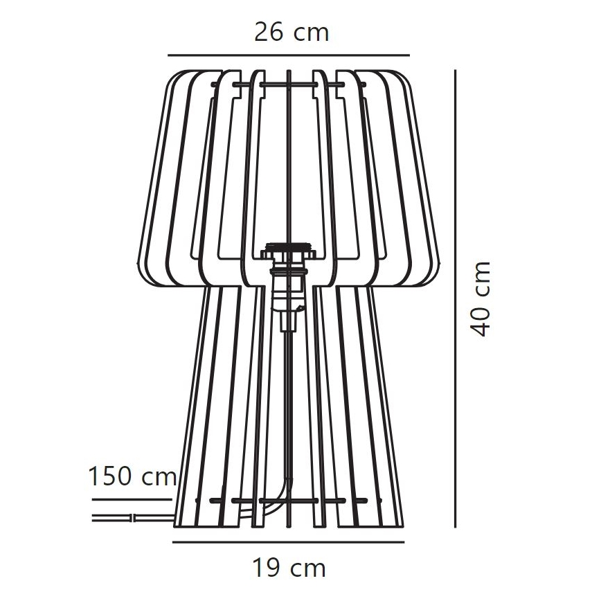 Nordlux - Настолна лампа GROA 1xE27/40W/230V
