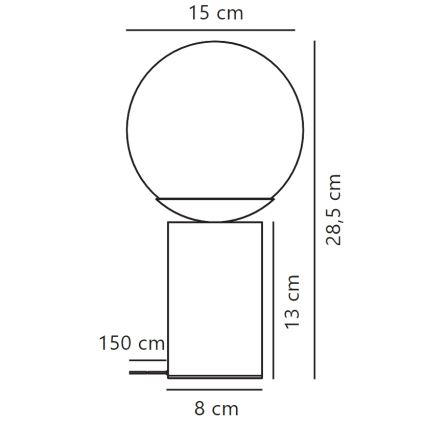 Nordlux - Настолна лампа LILLY 1xE14/25W/230V мрамор/кафяв