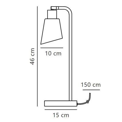 Nordlux - Настолна лампа MOLLI 1xE14/25W/230V