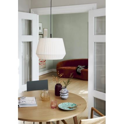 Nordlux - Пендант на кабел DICTE 1xE27/60W/230V Ø40 см, бял
