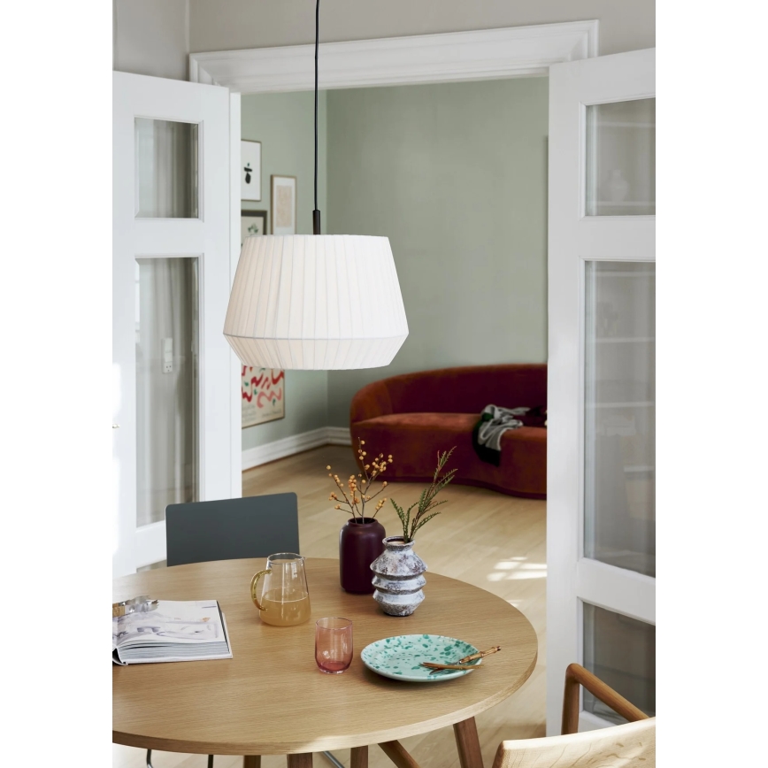 Nordlux - Пендант на кабел DICTE 1xE27/60W/230V Ø40 см, бял