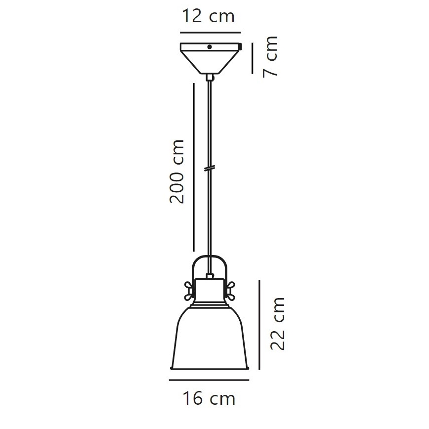 Nordlux - Пендел ADRIAN 1xE27/25W/230V Ø 16 см сив