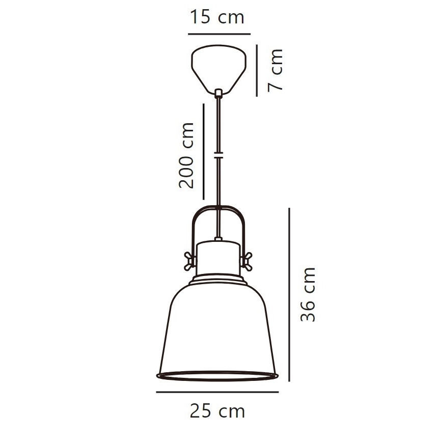 Nordlux - Пендел ADRIAN 1xE27/25W/230V Ø 25 см сив