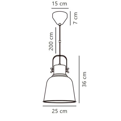 Nordlux - Пендел ADRIAN 1xE27/40W/230V Ø 25 см антрацит