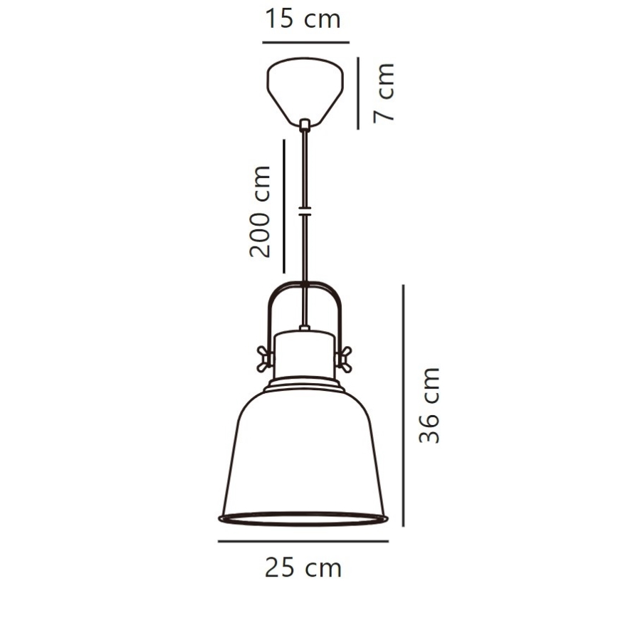 Nordlux - Пендел ADRIAN 1xE27/40W/230V Ø 25 см антрацит