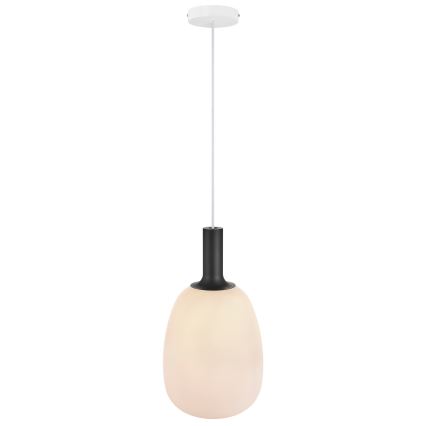 Nordlux - Пендел ALTON 1xE27/60W/230V бял/черен/месинг