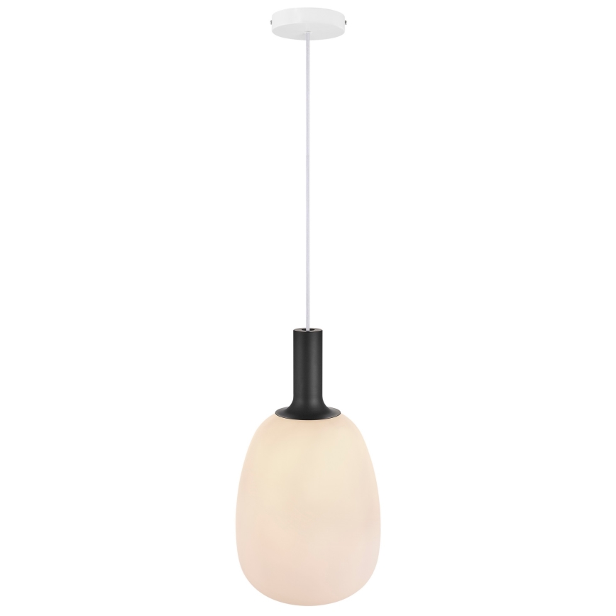 Nordlux - Пендел ALTON 1xE27/60W/230V бял/черен/месинг
