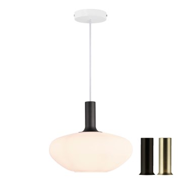 Nordlux - Пендел ALTON 1xE27/60W/230V бял/черен/месинг