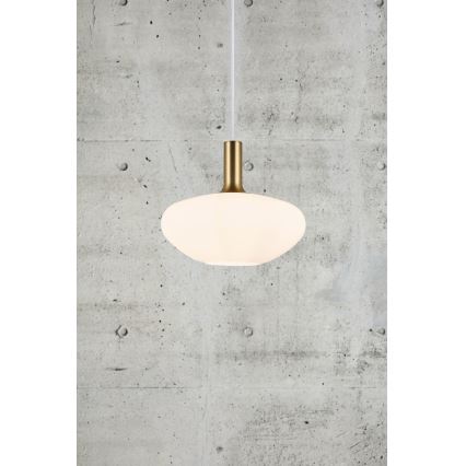 Nordlux - Пендел ALTON 1xE27/60W/230V бял/черен/месинг