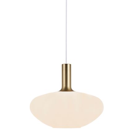 Nordlux - Пендел ALTON 1xE27/60W/230V бял/черен/месинг