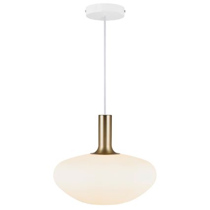 Nordlux - Пендел ALTON 1xE27/60W/230V бял/черен/месинг