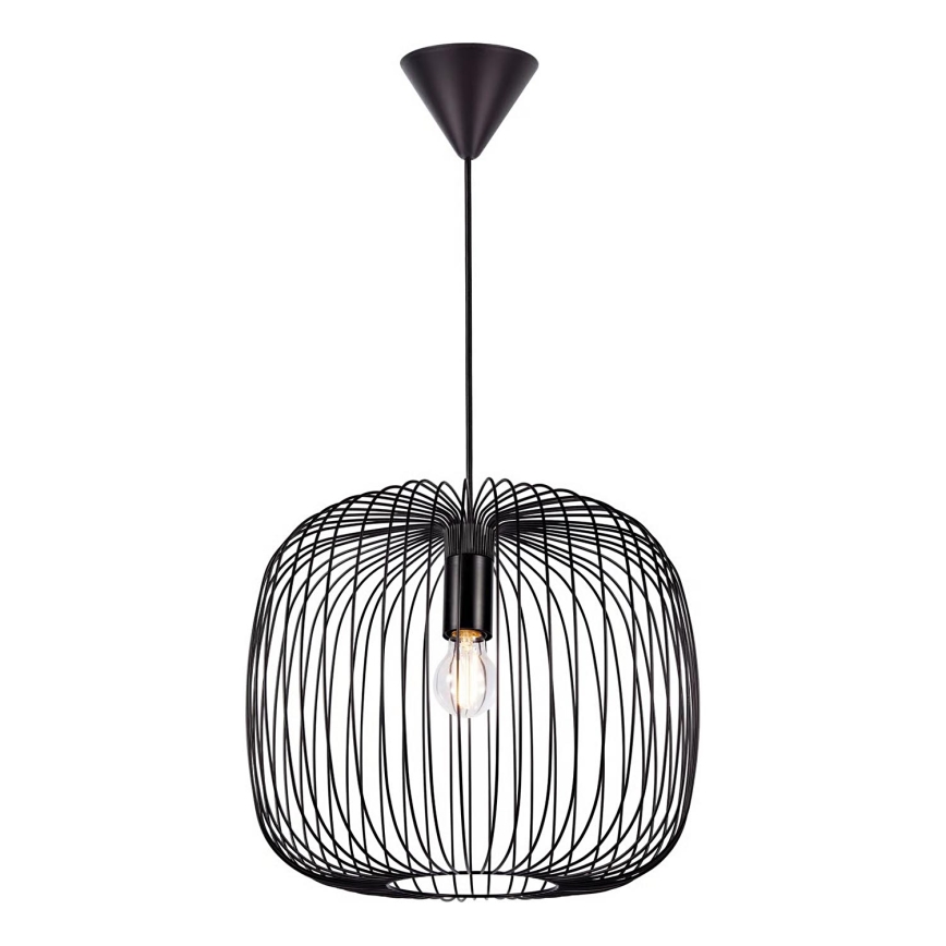 Nordlux - Пендел BERONI с кабел 1xE27/60W/230V, черен, Ø 40 см