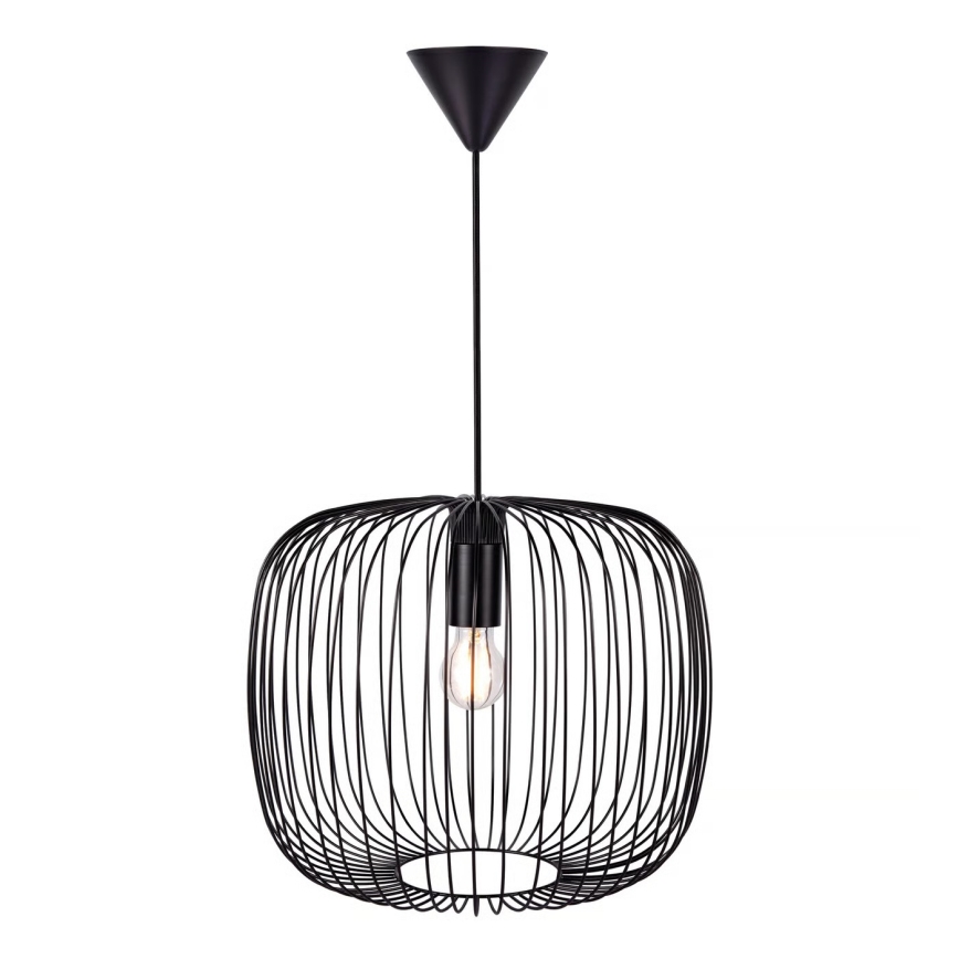 Nordlux - Пендел BERONI с кабел 1xE27/60W/230V, черен, Ø 40 см