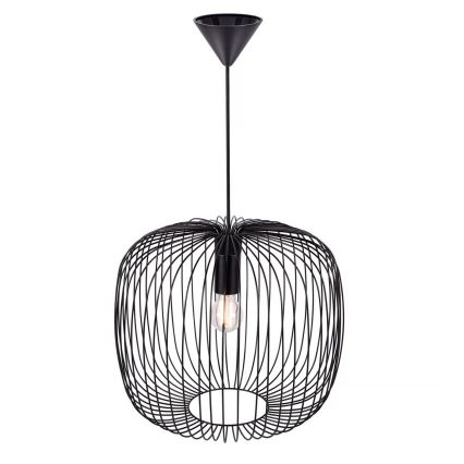 Nordlux - Пендел BERONI с кабел 1xE27/60W/230V, черен, Ø 40 см