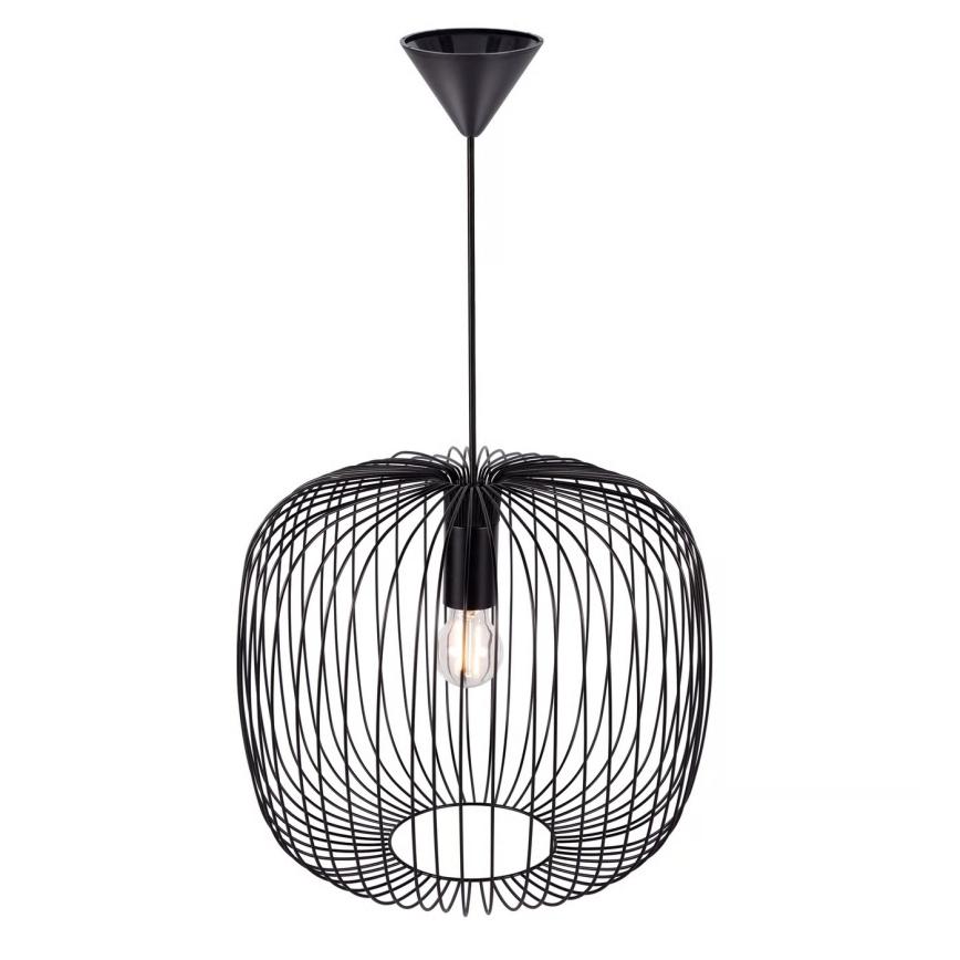 Nordlux - Пендел BERONI с кабел 1xE27/60W/230V, черен, Ø 40 см