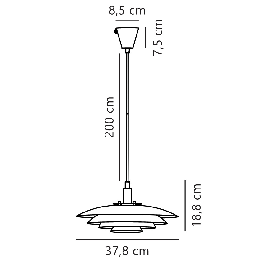 Nordlux - Пендел BRETAGNE 1xG9/25W/230V антрацит