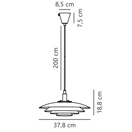 Nordlux - Пендел BRETAGNE 1xG9/25W/230V бял