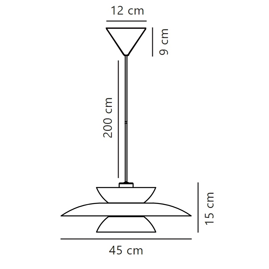 Nordlux - Пендел CARMEN 1xE27/40W/230V черен