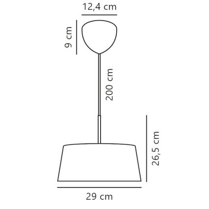 Nordlux - Пендел CLASI 3xE14/10W/230V Ø 29 см
