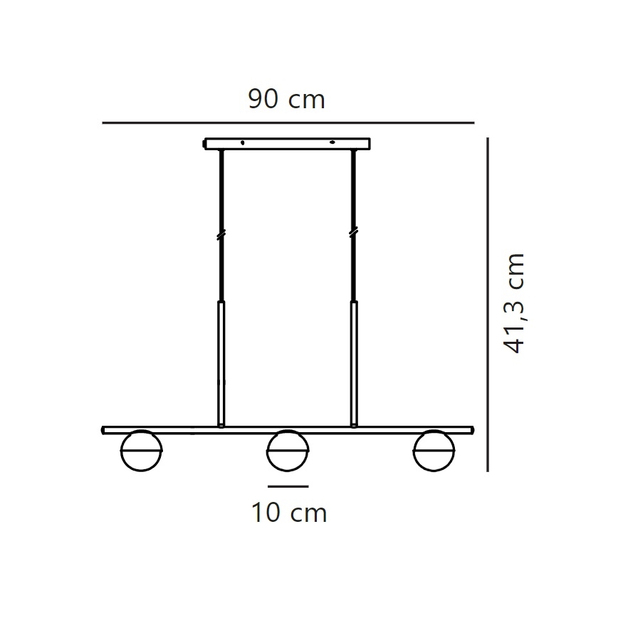Nordlux - Пендел CONTINA 3xG9/5W/230V черен