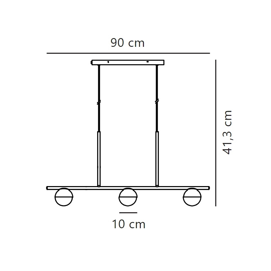 Nordlux - Пендел CONTINA 3xG9/5W/230V месинг