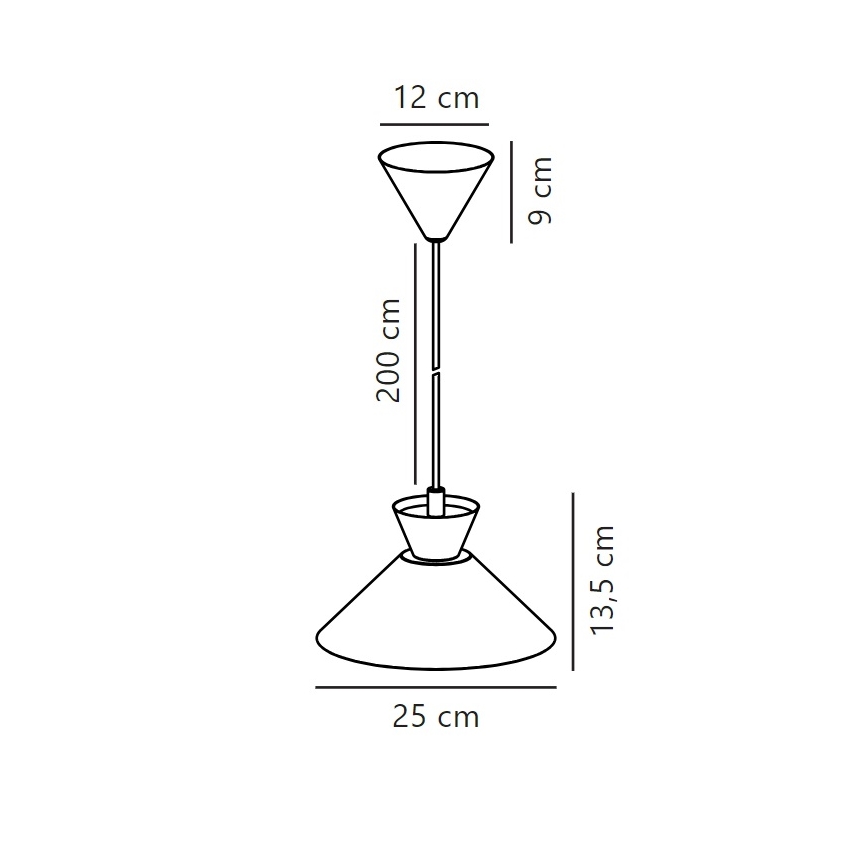 Nordlux - Пендел DIAL 1xE27/40W/230V Ø 25 см черен
