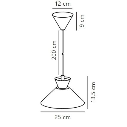 Nordlux - Пендел DIAL 1xE27/40W/230V Ø 25 см сив