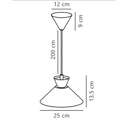 Nordlux - Пендел DIAL 1xE27/40W/230V Ø 25 см бял