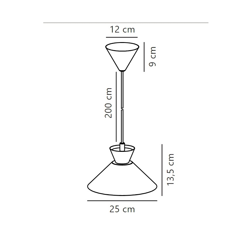 Nordlux - Пендел DIAL 1xE27/40W/230V Ø 25 см бял