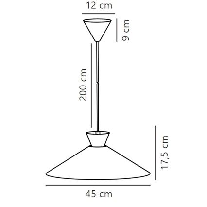 Nordlux - Пендел DIAL 1xE27/40W/230V Ø 45 см бял