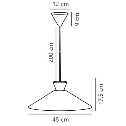 Nordlux - Пендел DIAL 1xE27/40W/230V Ø 45 см черен