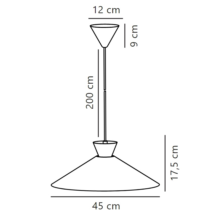 Nordlux - Пендел DIAL 1xE27/40W/230V Ø 45 см черен