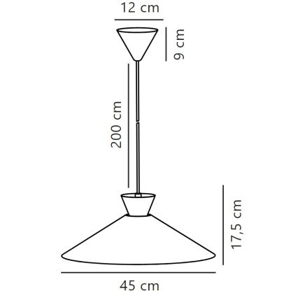 Nordlux - Пендел DIAL 1xE27/40W/230V Ø 45 см сив