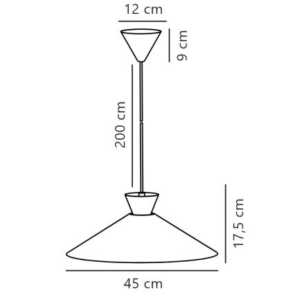Nordlux - Пендел DIAL 1xE27/40W/230V Ø 45 см жълт