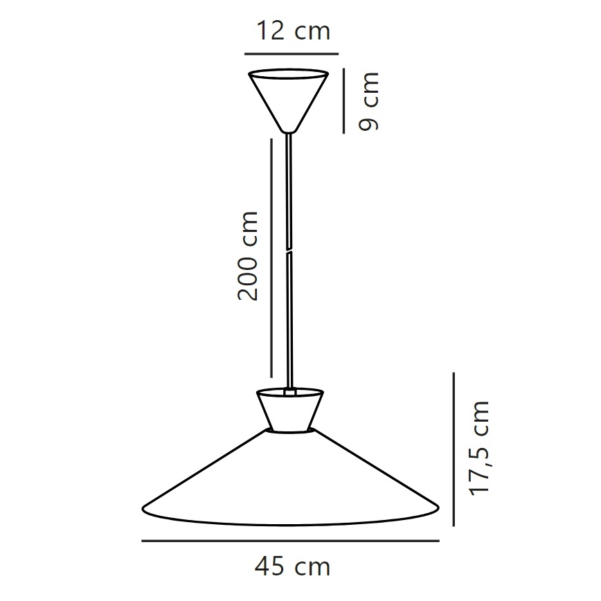Nordlux - Пендел DIAL 1xE27/40W/230V Ø 45 см жълт