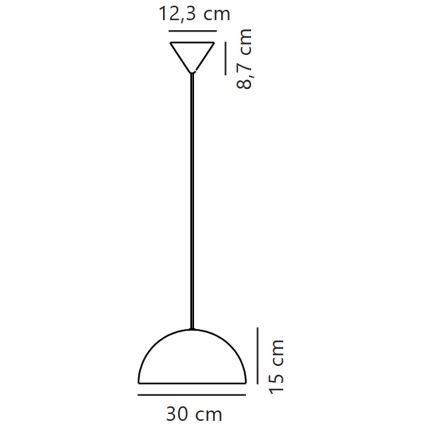 Nordlux - Пендел ELLEN 1xE27/40W/230V бял