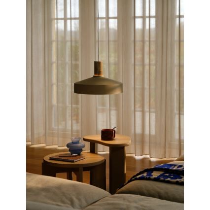 Nordlux - Пендел ELVAS 1xE27/60W/230V Ø 37,5 см бежов