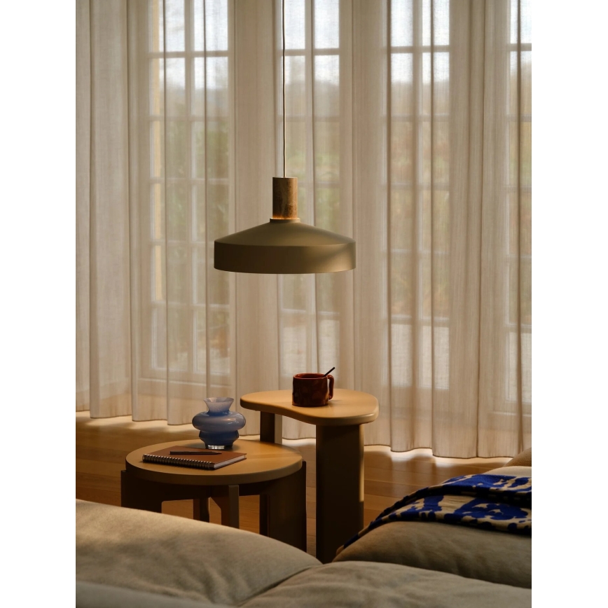 Nordlux - Пендел ELVAS 1xE27/60W/230V Ø 37,5 см бежов